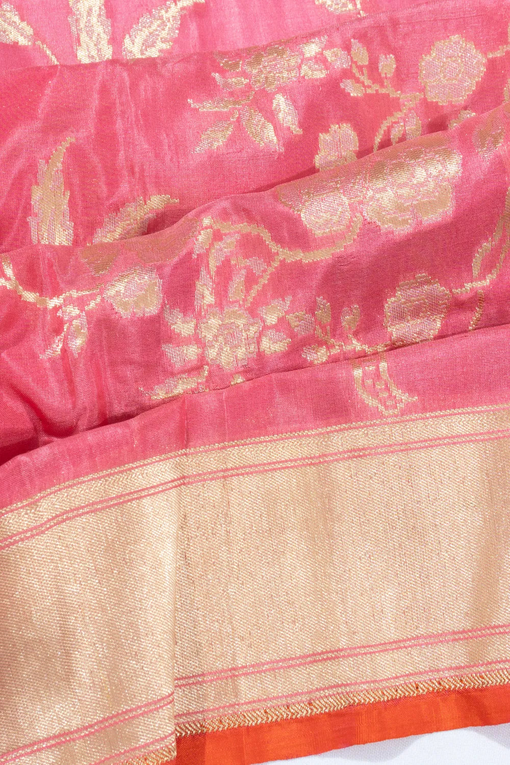 Banarasi Silk Jaal Pink Saree