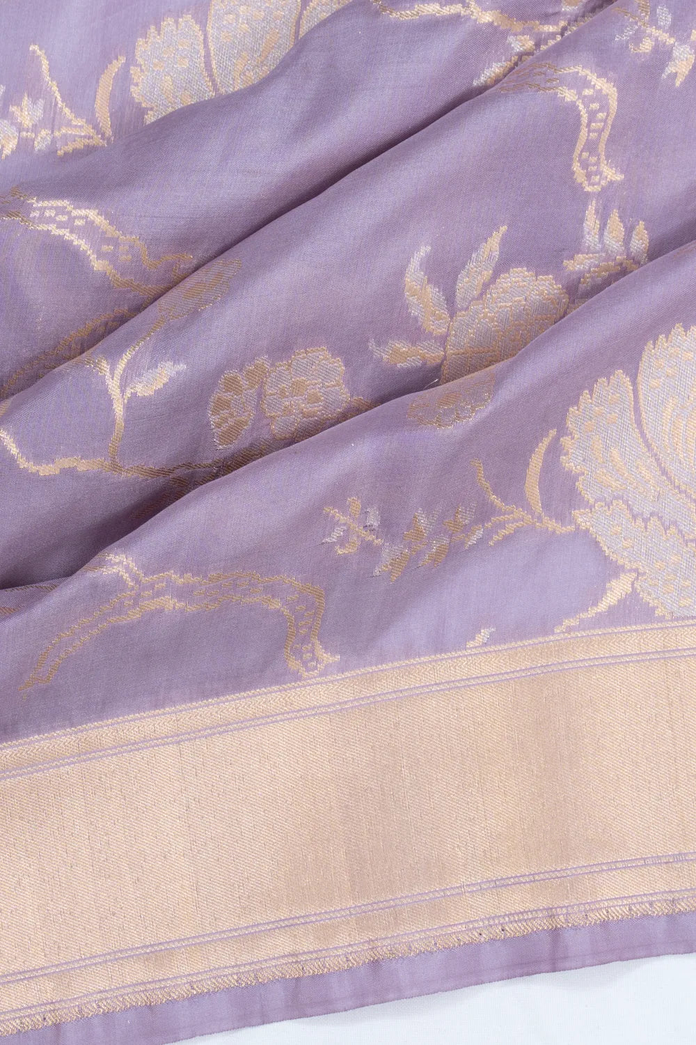 Banarasi Silk Jaal Lavender Saree