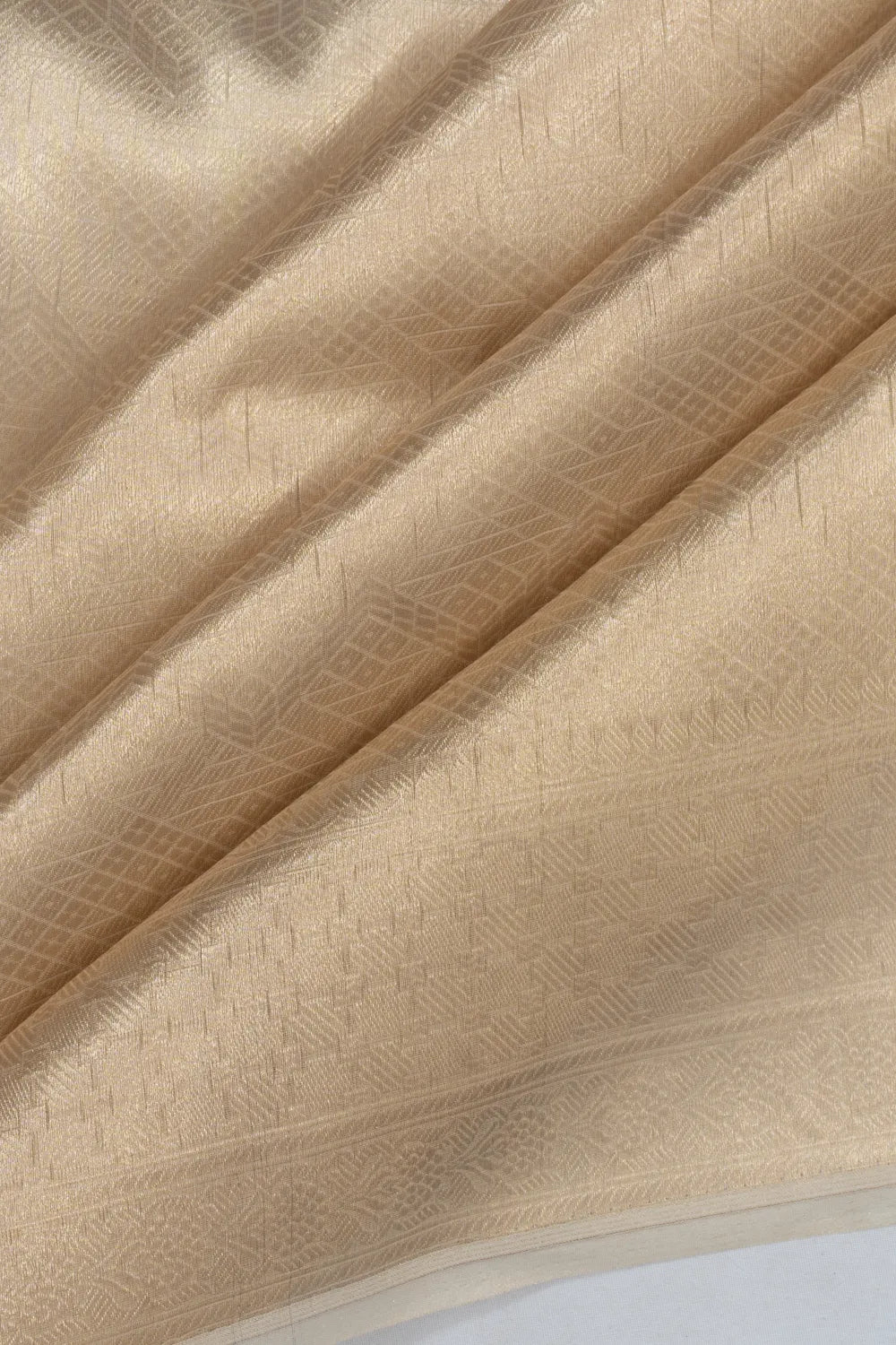 Banarasi Kora Organza Tissue Brocade Cream Saree