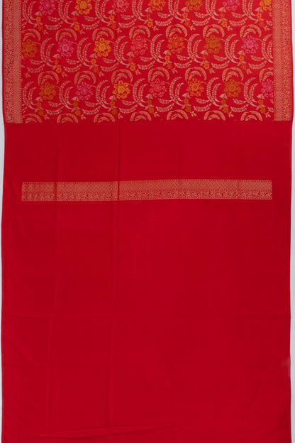 Banarasi Silk All Over Jamdani Rakthambari Red Saree