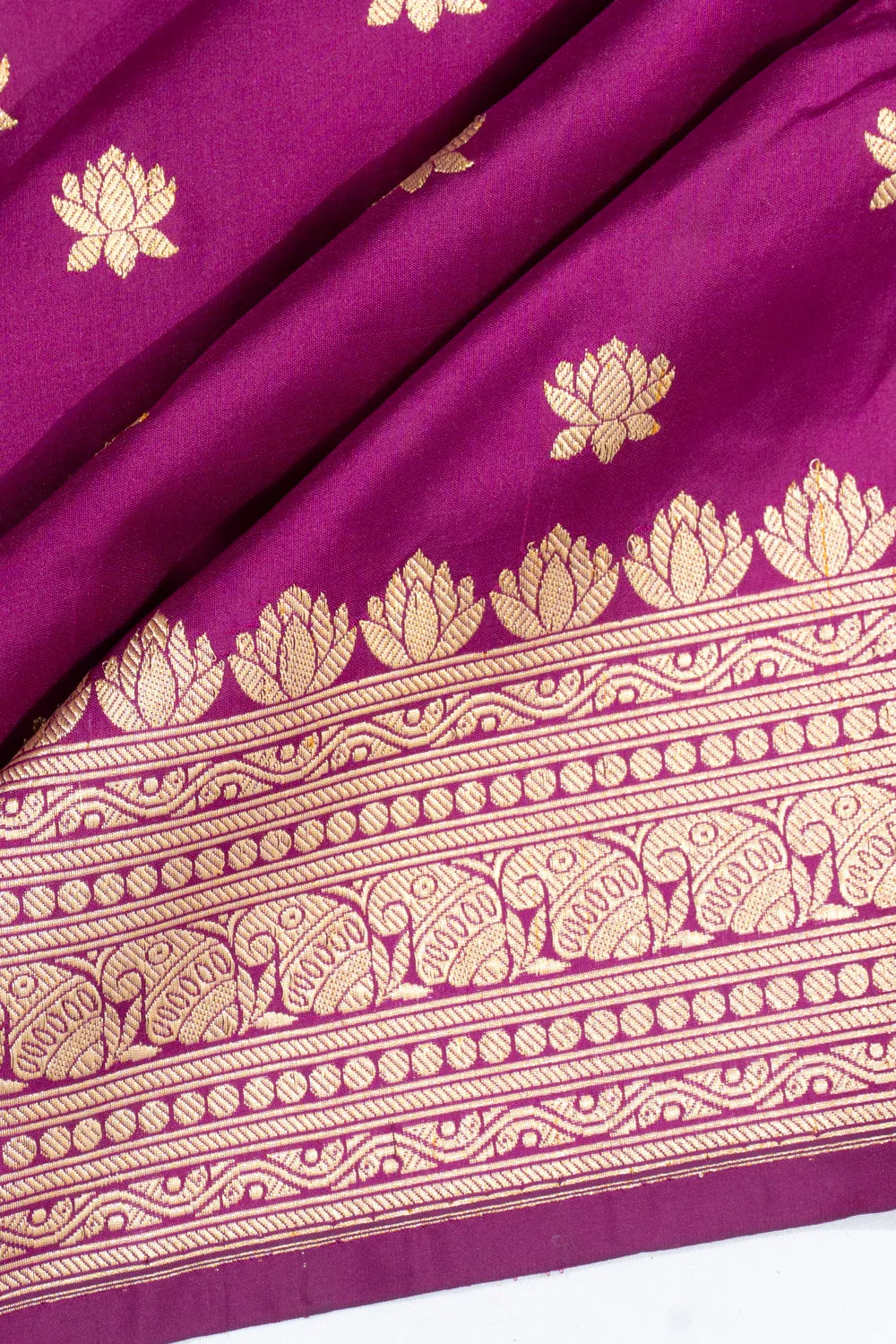 Banarasi Silk Butta Purple Saree