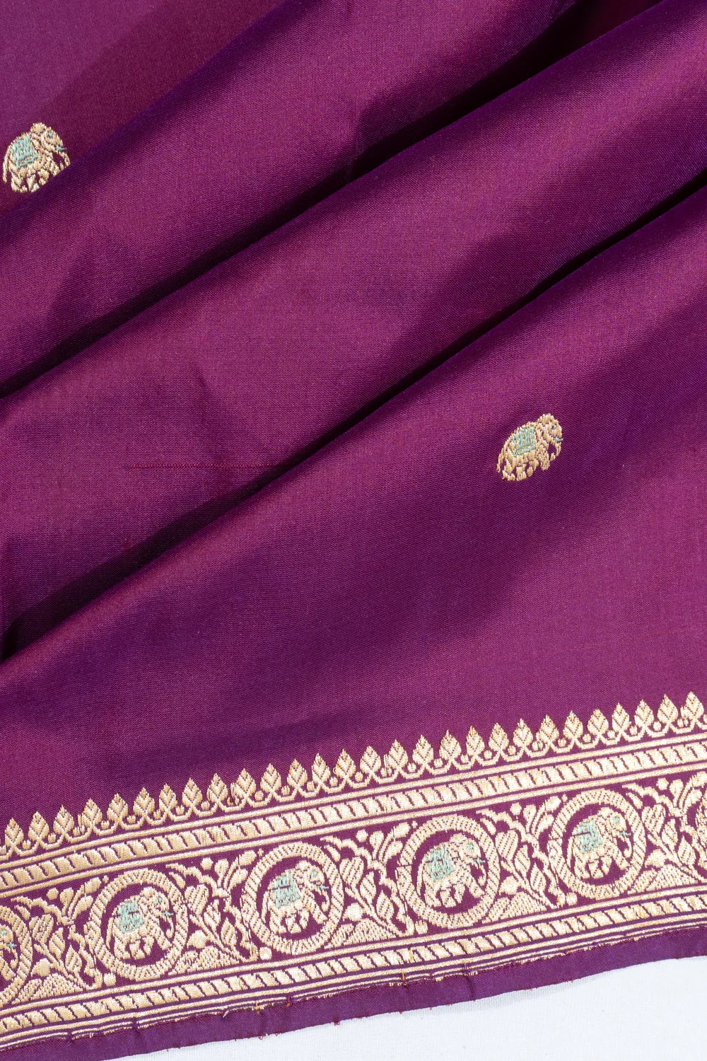 Banarasi Silk Butta Purple Saree