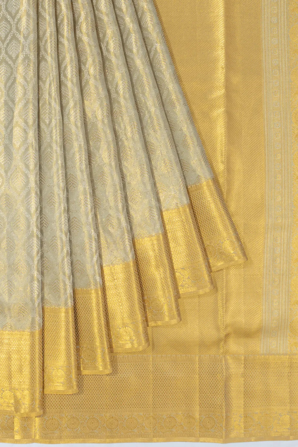 Taranga Kanchi Silk Tissue Brocade Gold Saree