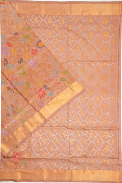 Uppada Silk All Over Jamdani Jaal Snuff Saree