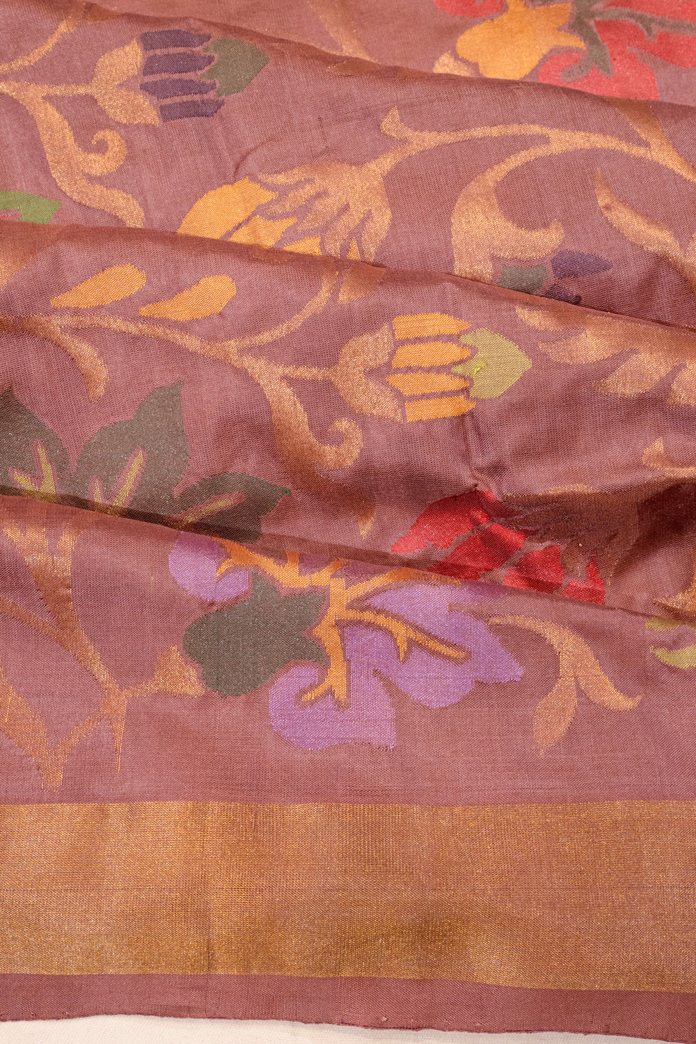 Uppada Silk All Over Jamdani Lilac Saree