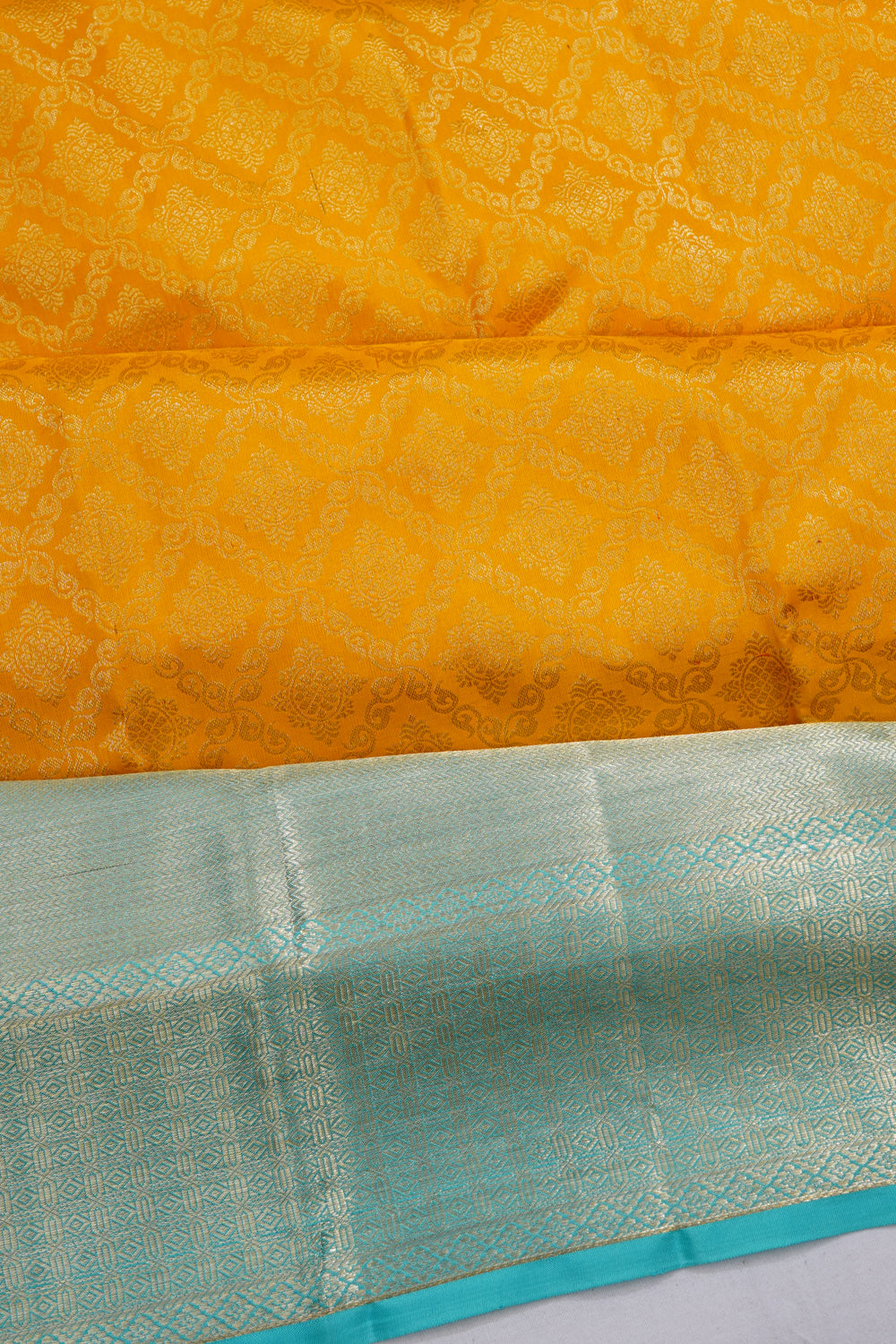 Taranga Kanchi Silk Brocade Yellow Saree