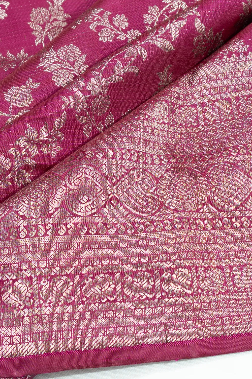 Antique Zari Kanchipuram Silk Brocade Purple Saree