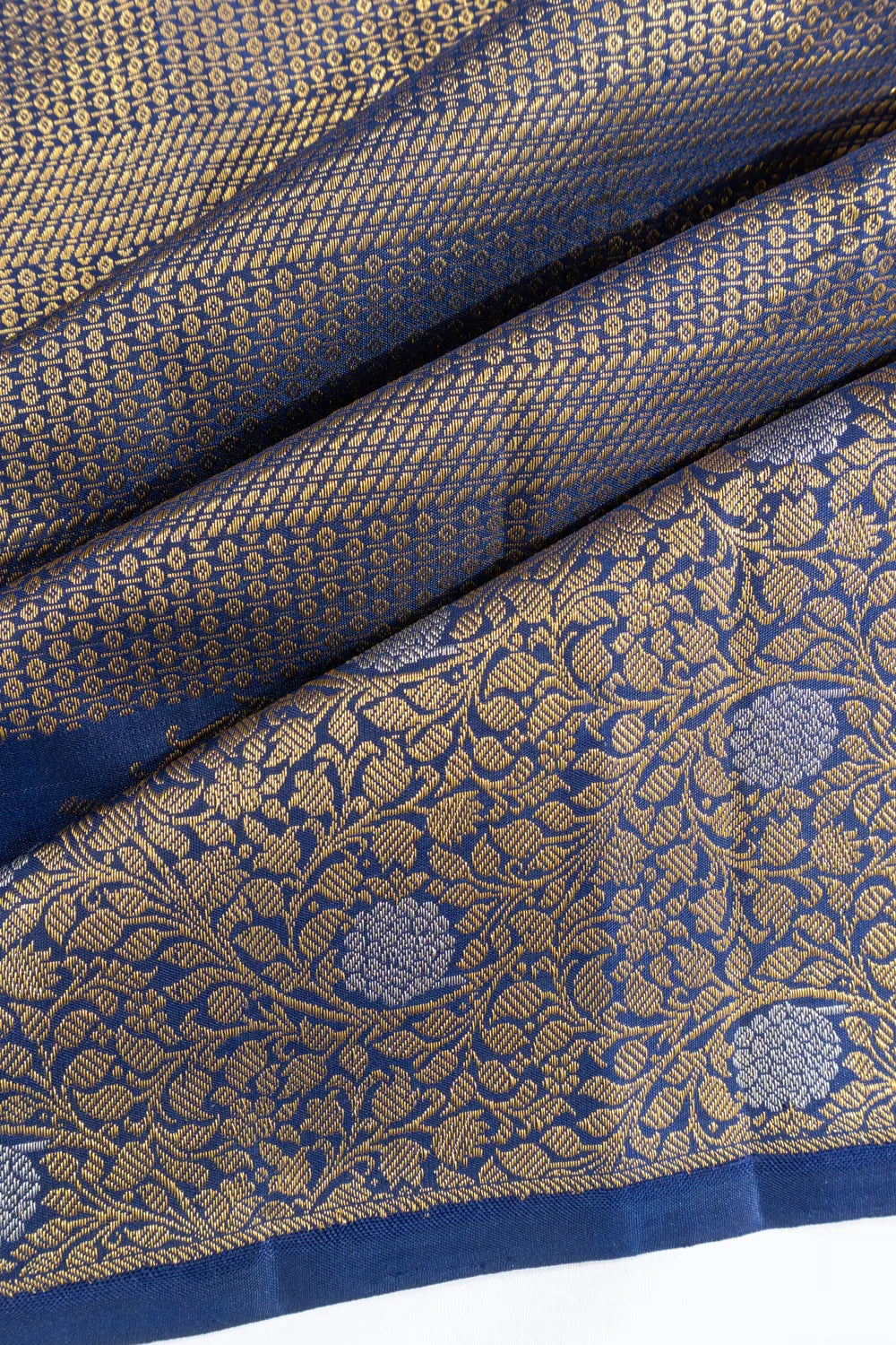 Kanchipuram Silk Brocade Royal Blue Saree