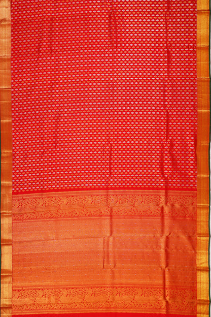 Kanchipuram Silk Brocade Red Saree