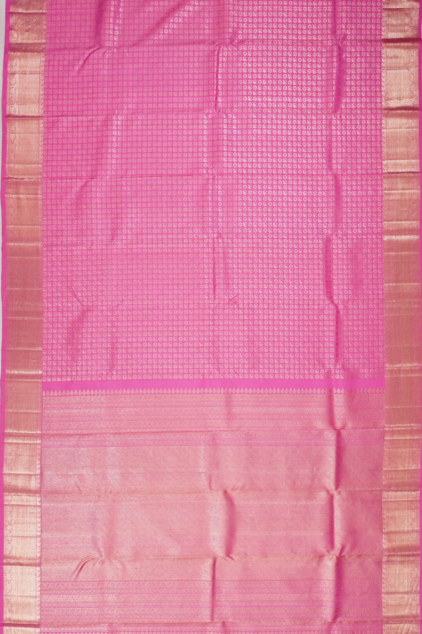 Kanchipuram Silk Brocade Pink Saree