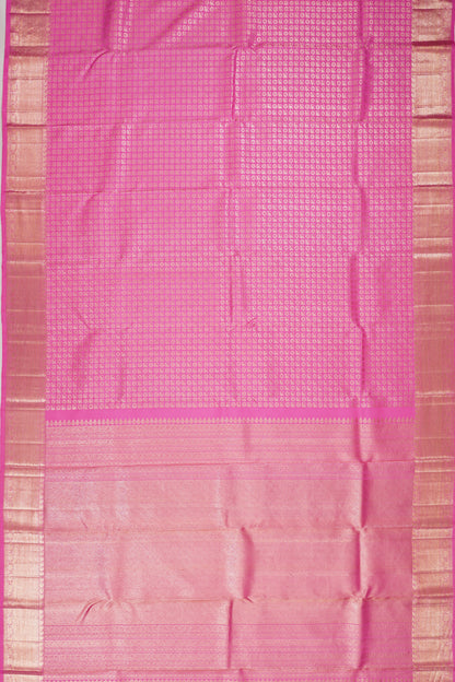 Kanchipuram Silk Brocade Pink Saree