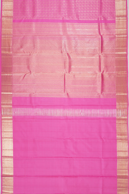 Kanchipuram Silk Brocade Pink Saree