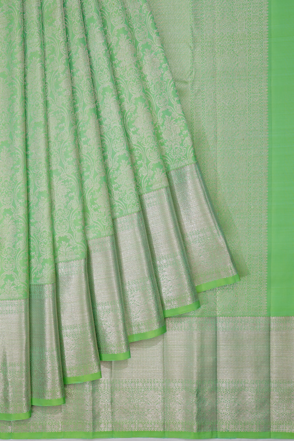 Kanchipuram Silk Brocade Green Saree