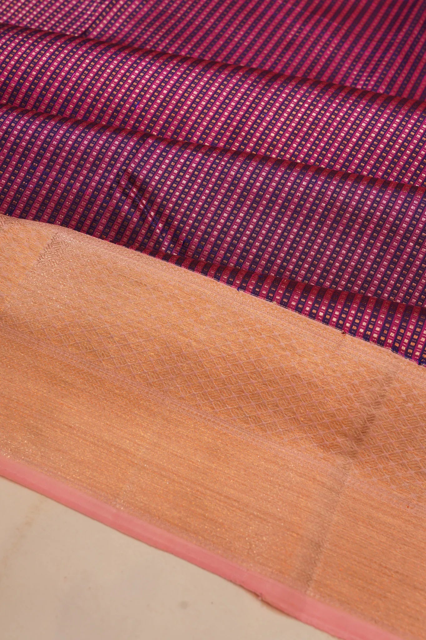 Kanchipuram Silk Brocade Purple Saree