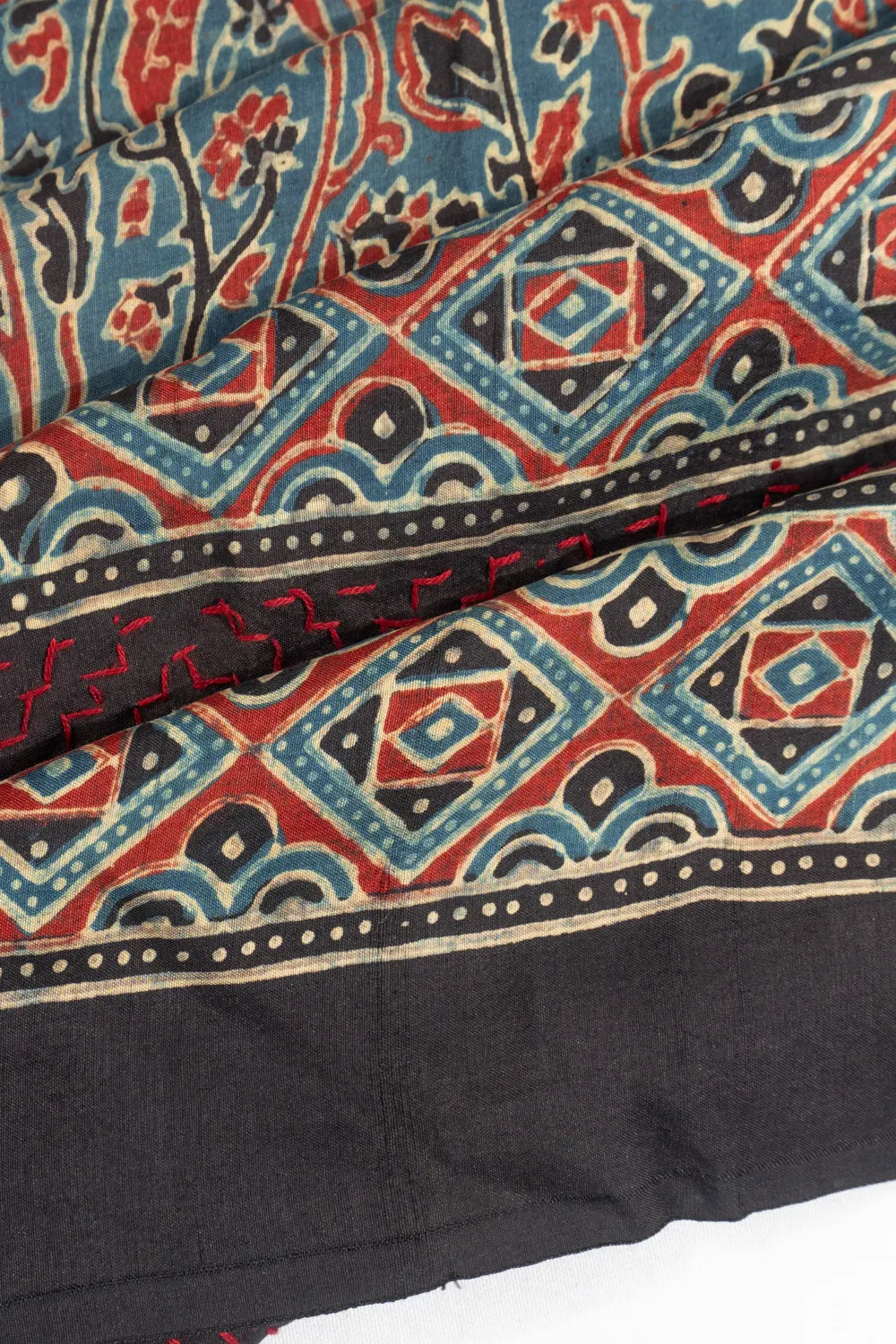 Chanderi Cotton Batik Printed Blue Saree