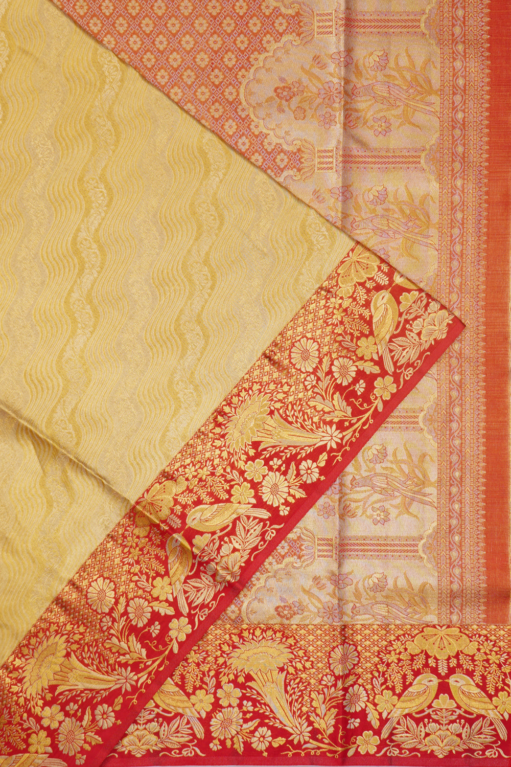 Kanchipuram Silk Tissue Gold Saree