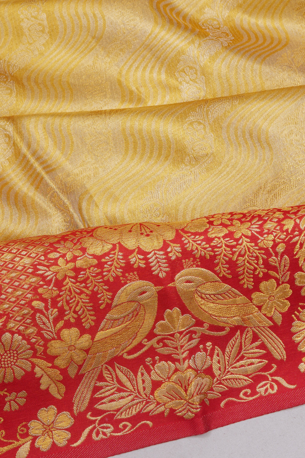 Kanchipuram Silk Tissue Gold Saree