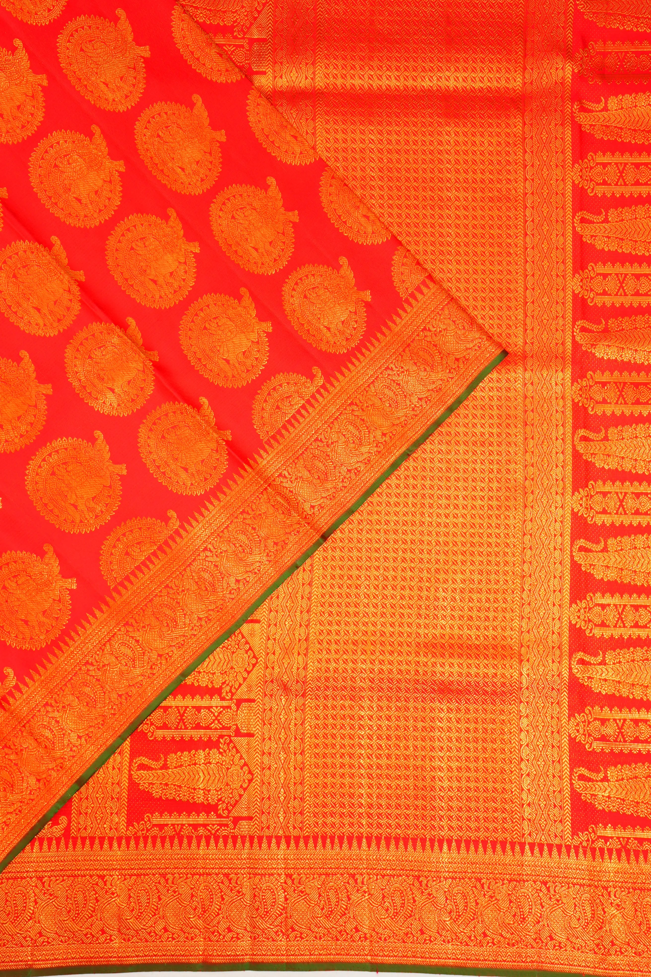 Kanchipuram Silk Butta Red Saree