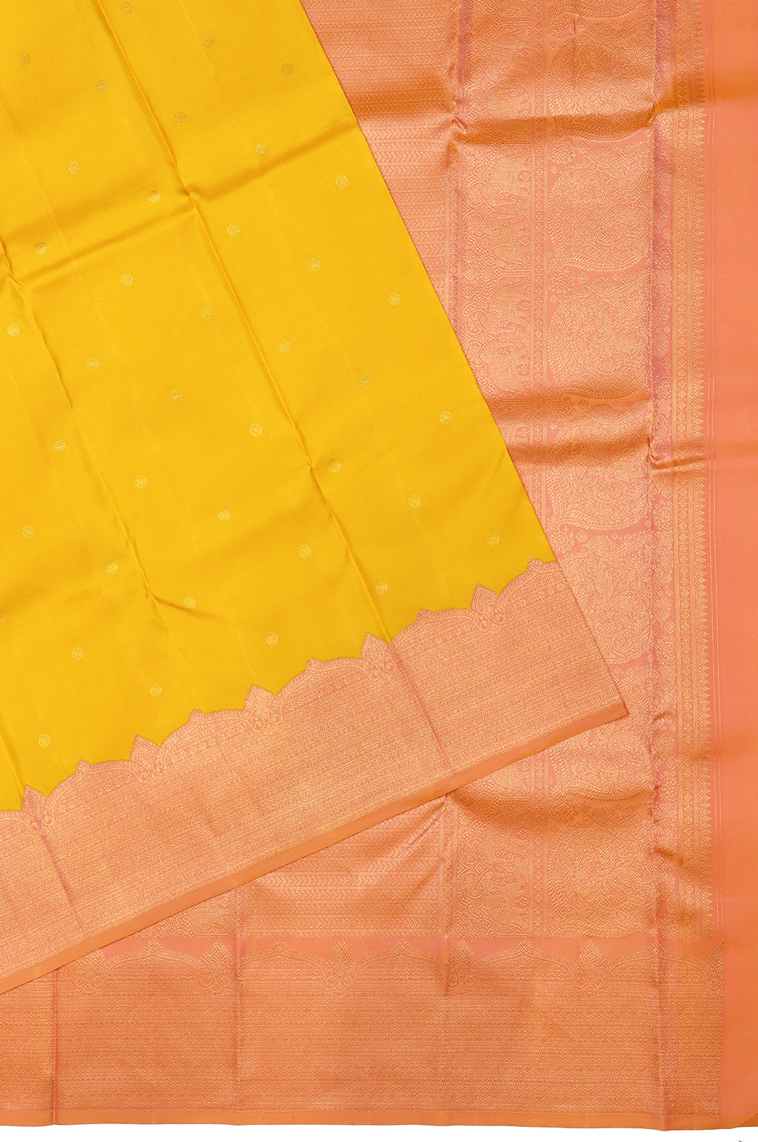 Taranga Kanchi Silk Butta Yellow Saree
