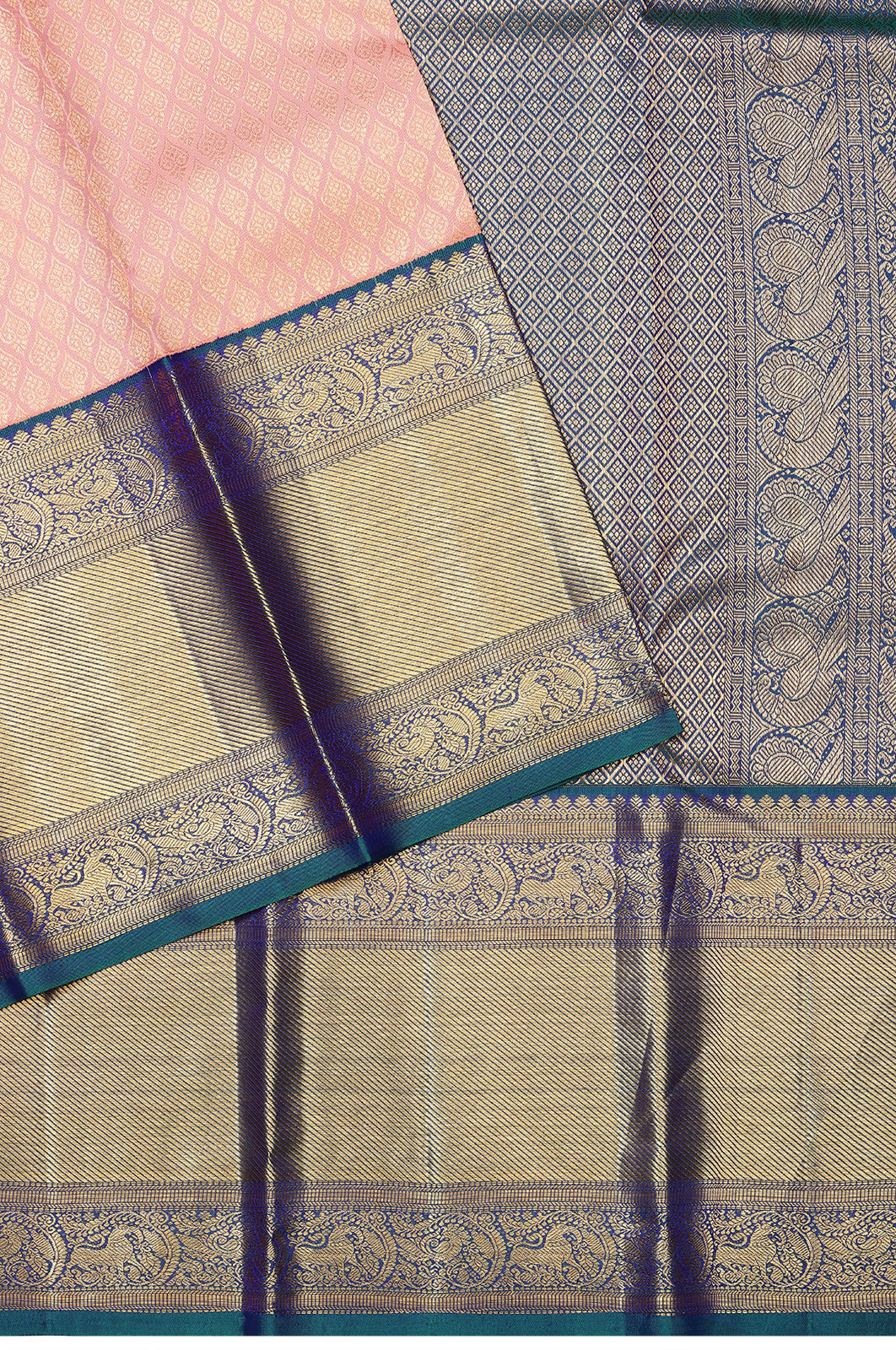 Taranga Kanchi Silk Brocade Baby Pink Saree