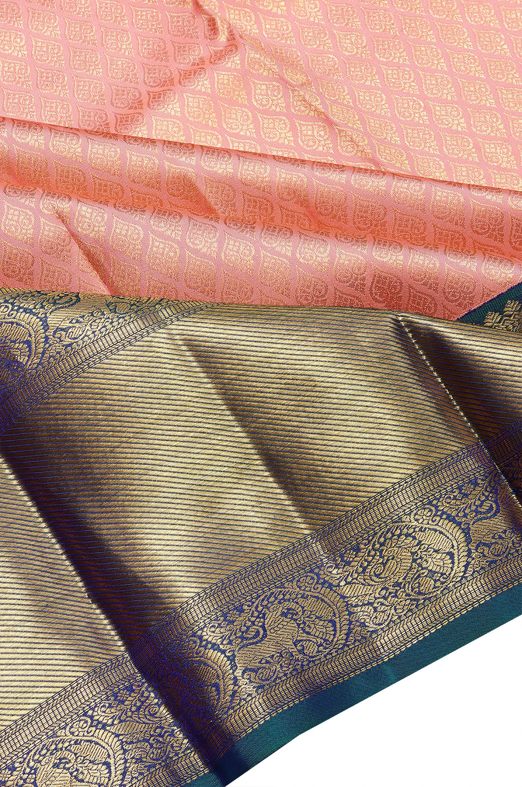 Taranga Kanchi Silk Brocade Baby Pink Saree