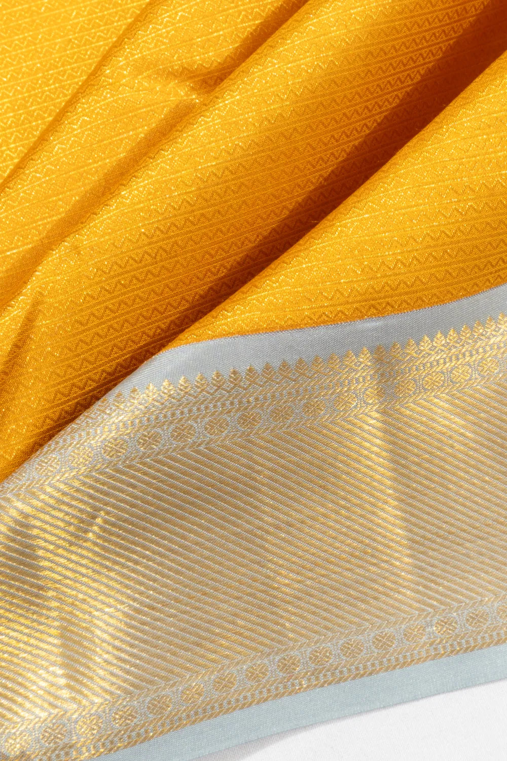 Taranga Kanchi Silk Brocade Yellow Saree