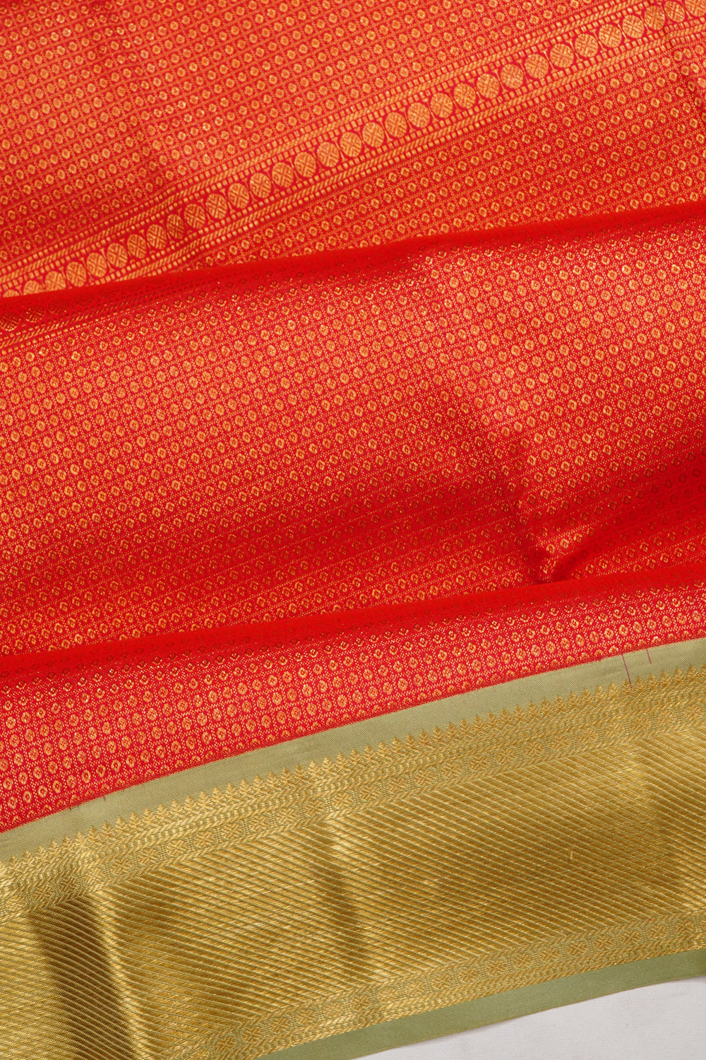 Taranga Kanchi Silk Checks And Butta Red Saree