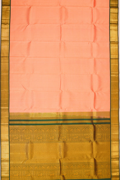 Taranga Kanchi Silk Tissue Brocade Peach Saree