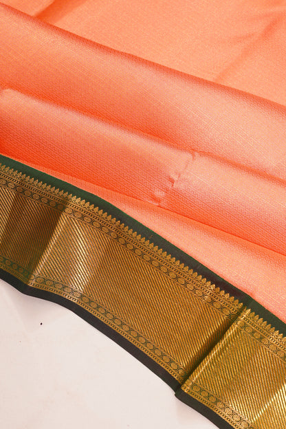 Taranga Kanchi Silk Tissue Brocade Peach Saree