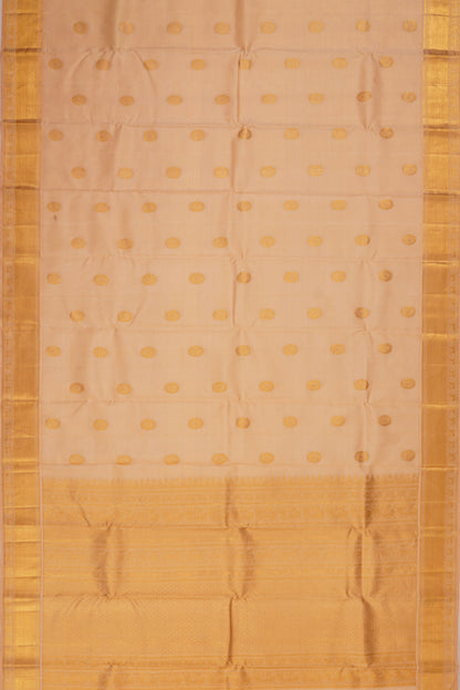 Kanchipuram Silk Oosi Lines And Butta Peach Saree