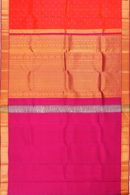 Taranga Kanchi Silk Butta Orange Saree