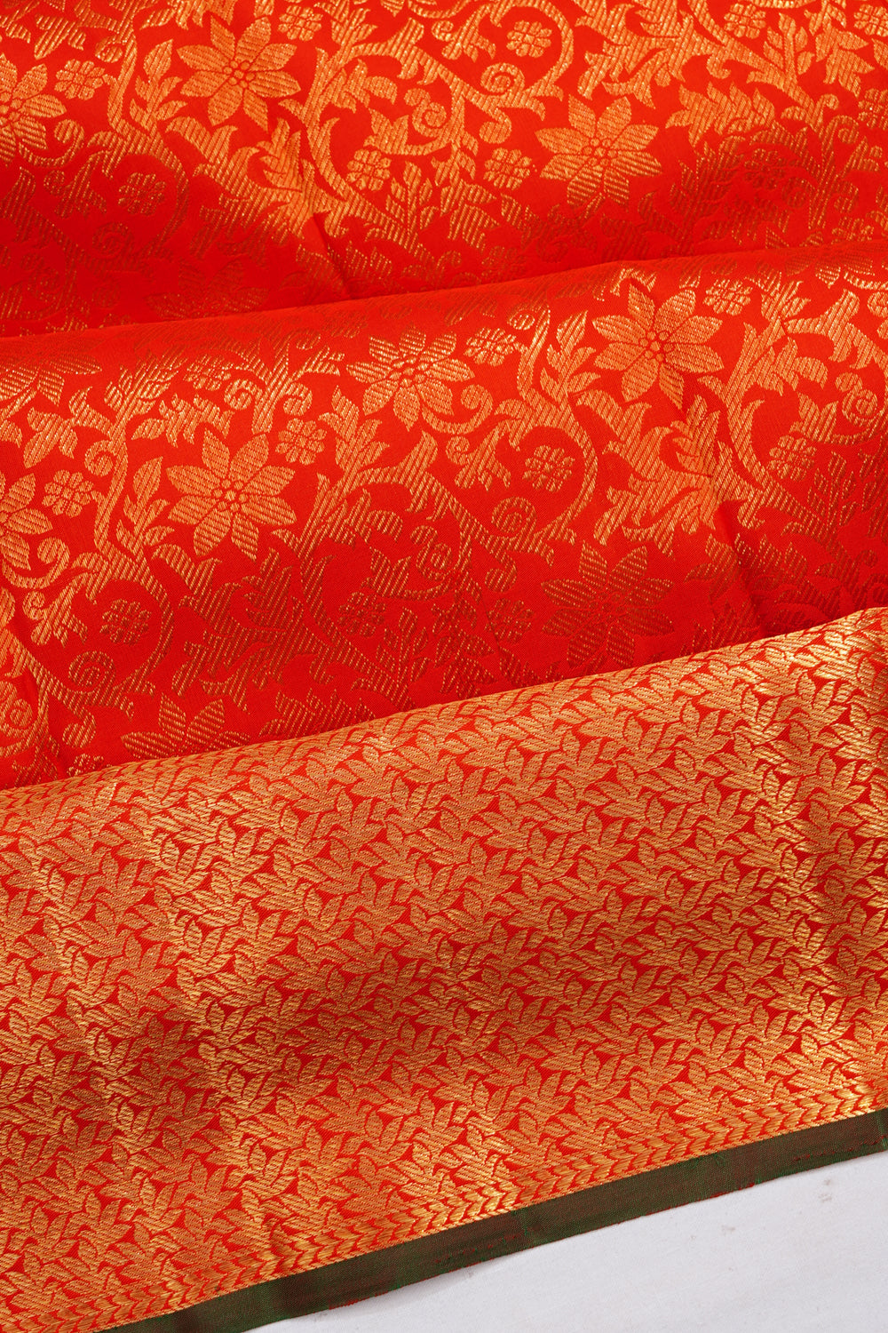 Kanchipuram Silk Brocade Red Saree
