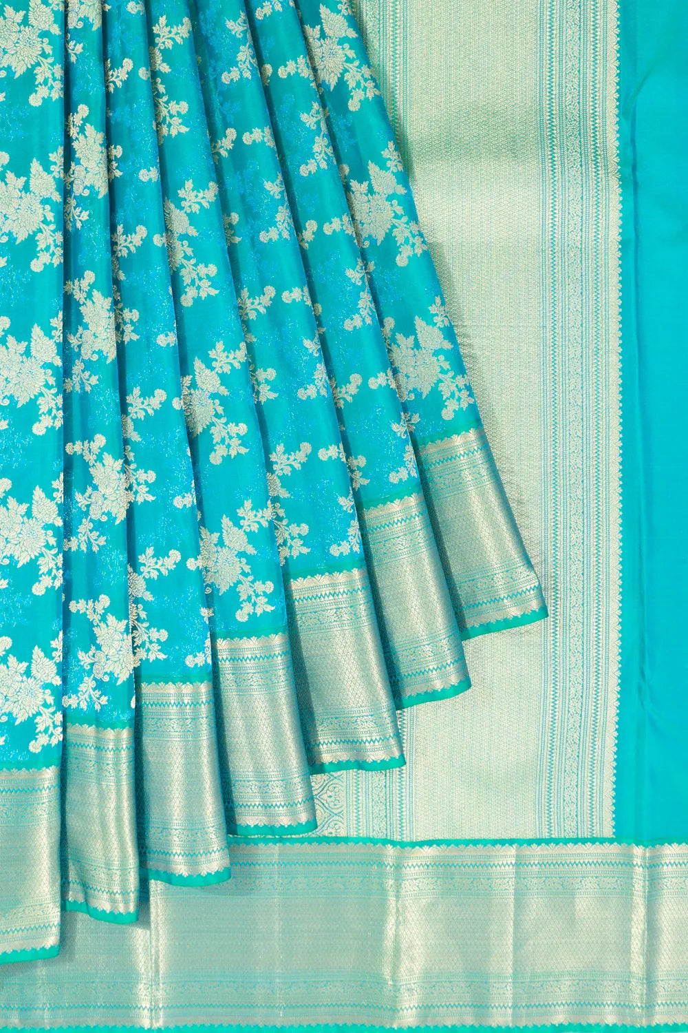 Taranga Kanchi Silk Brocade Blue Saree
