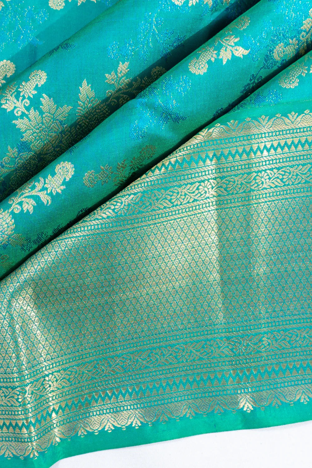 Taranga Kanchi Silk Brocade Blue Saree