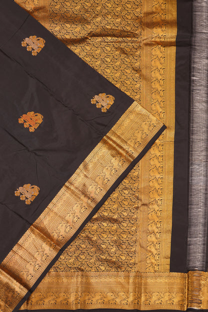 Taranga Kanchi Silk Butta Black Saree