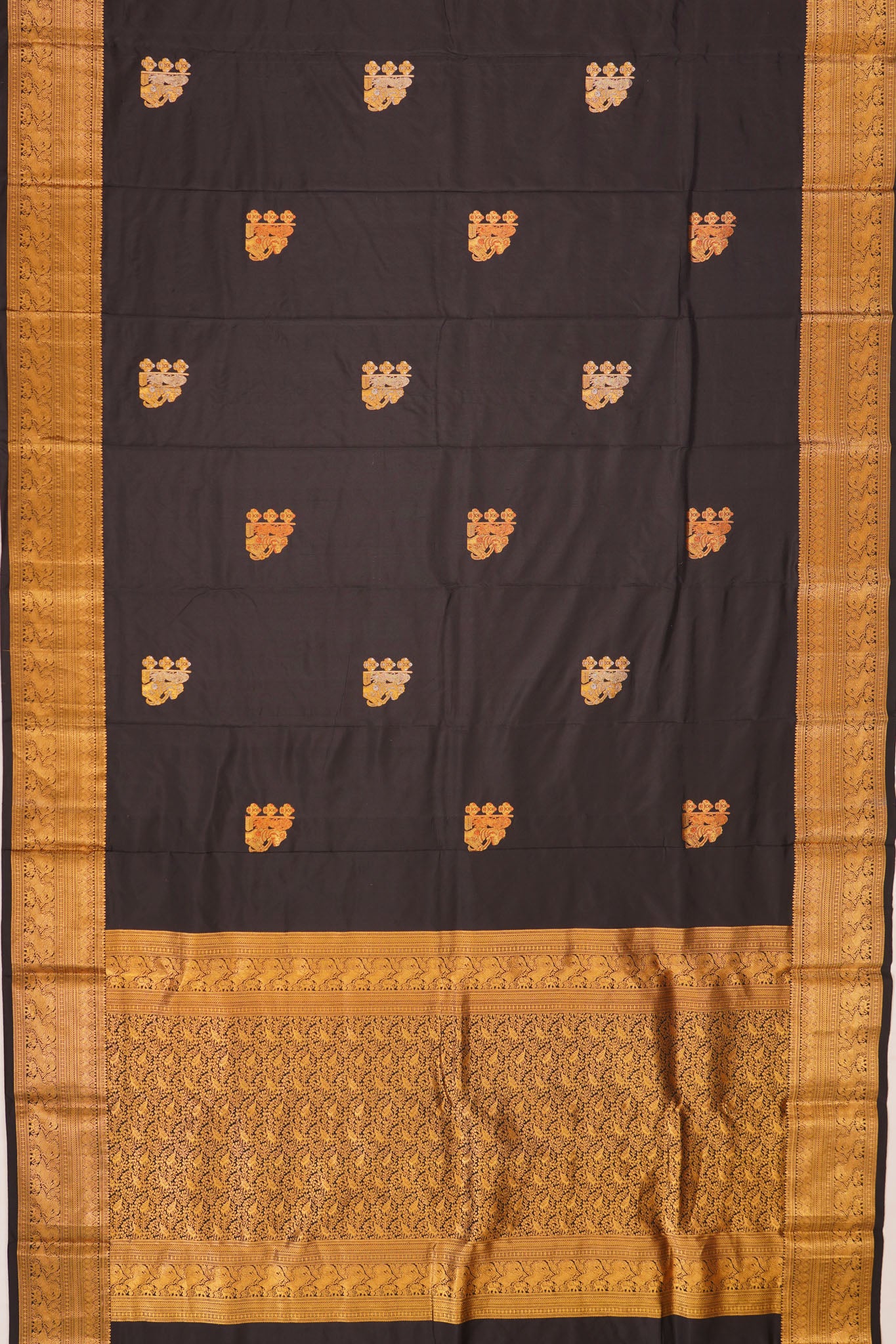 Taranga Kanchi Silk Butta Black Saree