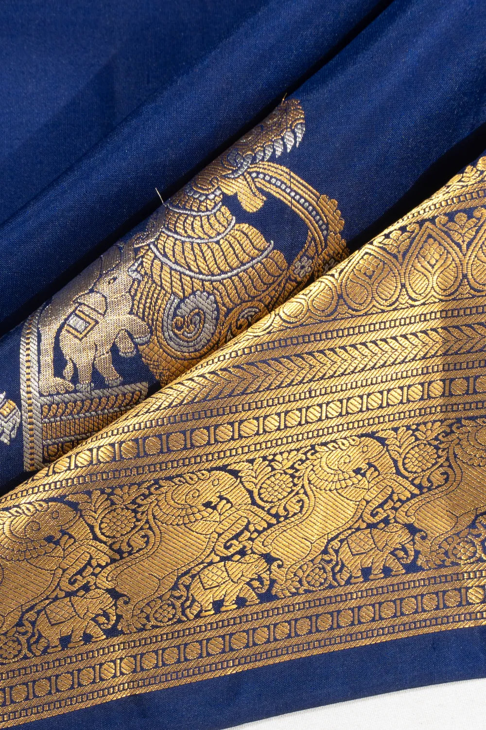Kanchipuram Silk Butta Royal Blue Saree