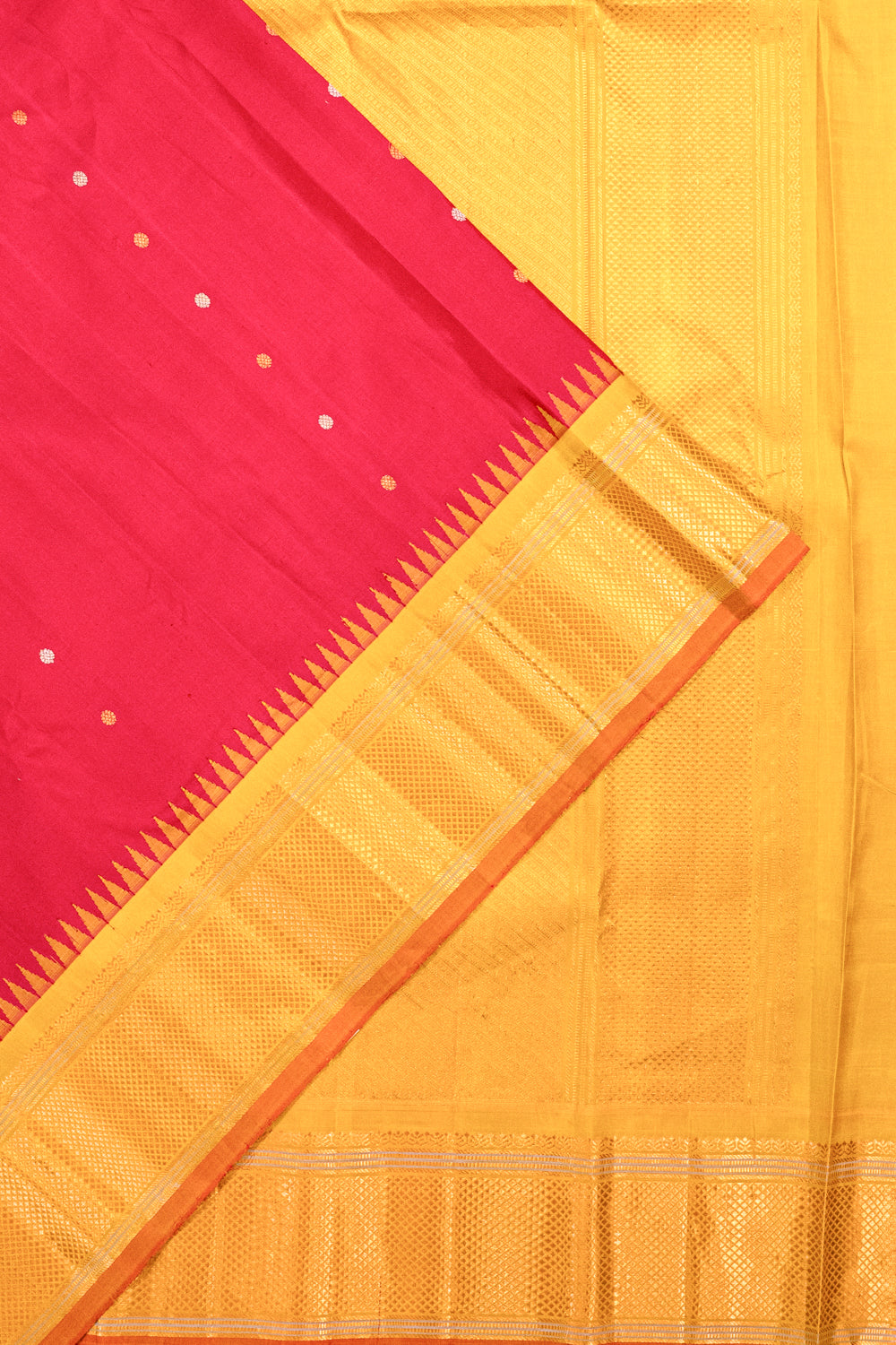 Gadwal Silk Butta Pink Saree