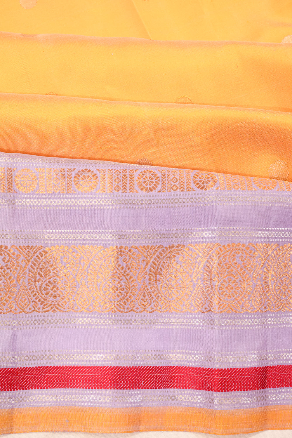 Gadwal Silk Butta Yellow Saree
