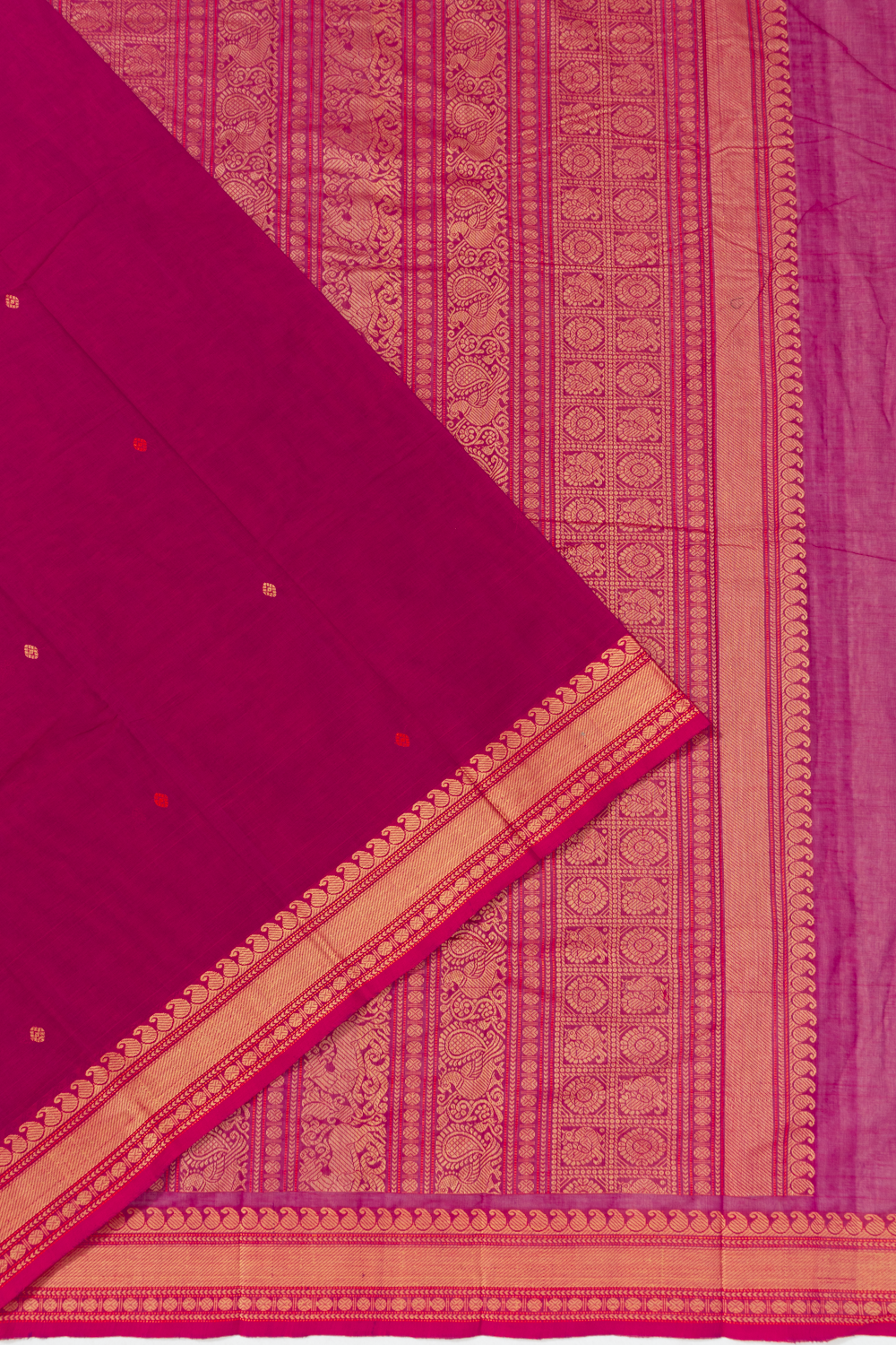 Chettinad Cotton Butta Pink Saree