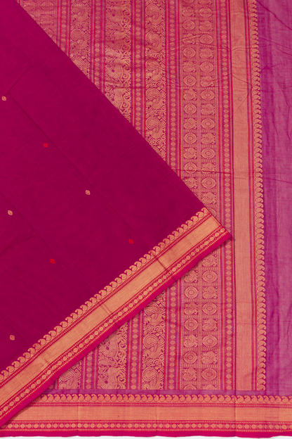Chettinad Cotton Butta Pink Saree