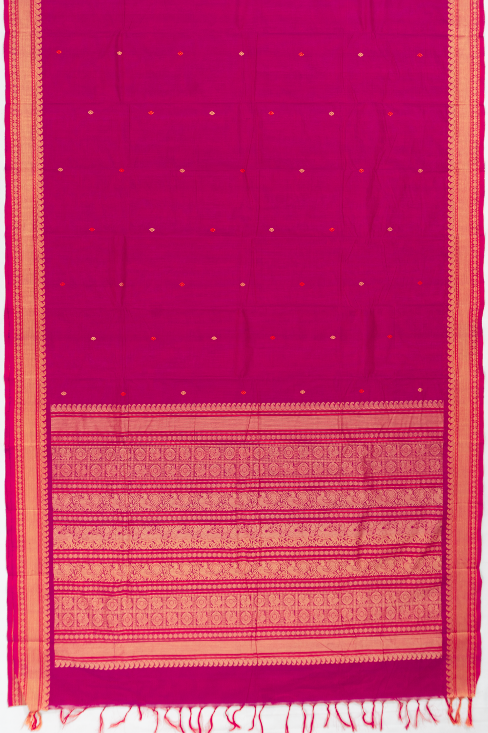 Chettinad Cotton Butta Pink Saree