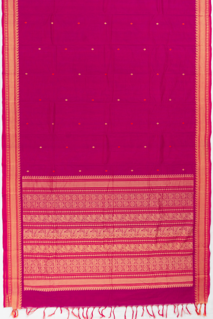 Chettinad Cotton Butta Pink Saree