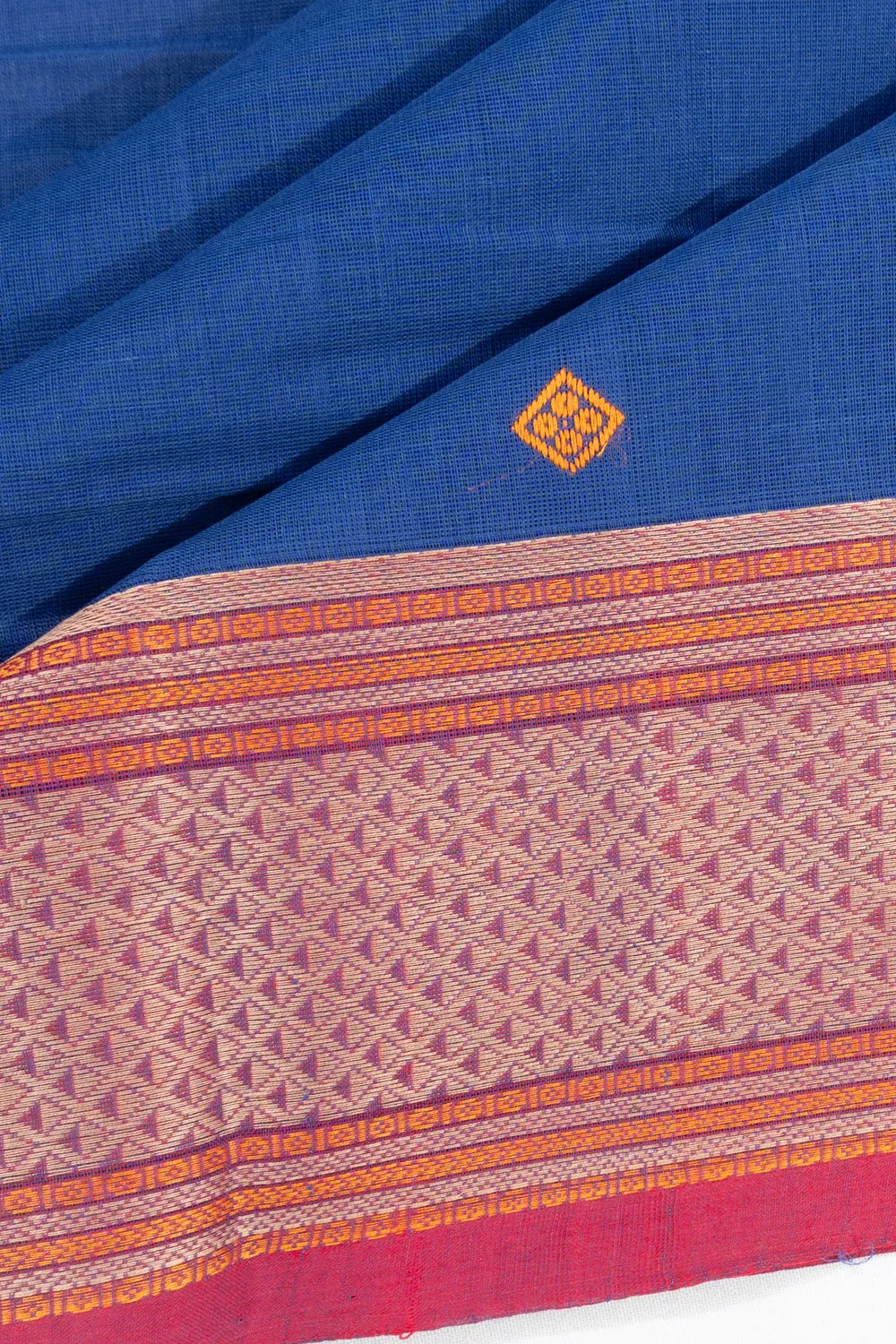 Chettinad Cotton Butta Royal Blue Saree