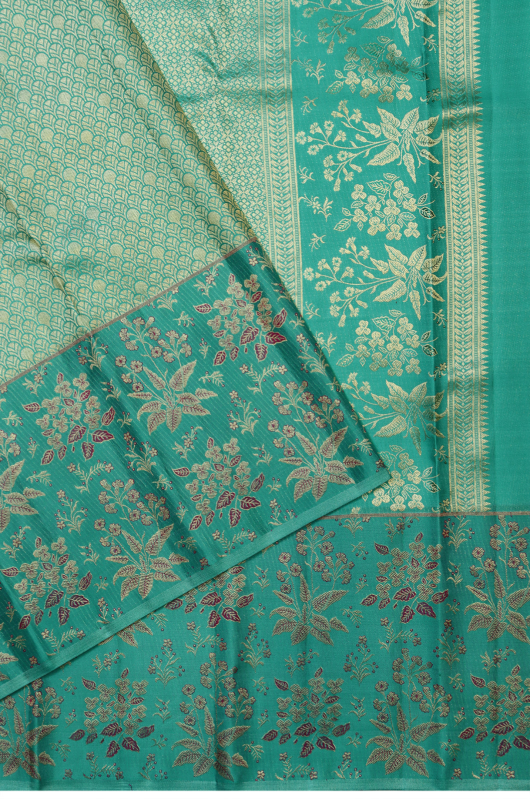 Taranga Kanchi Silk Brocade Sky Blue Saree