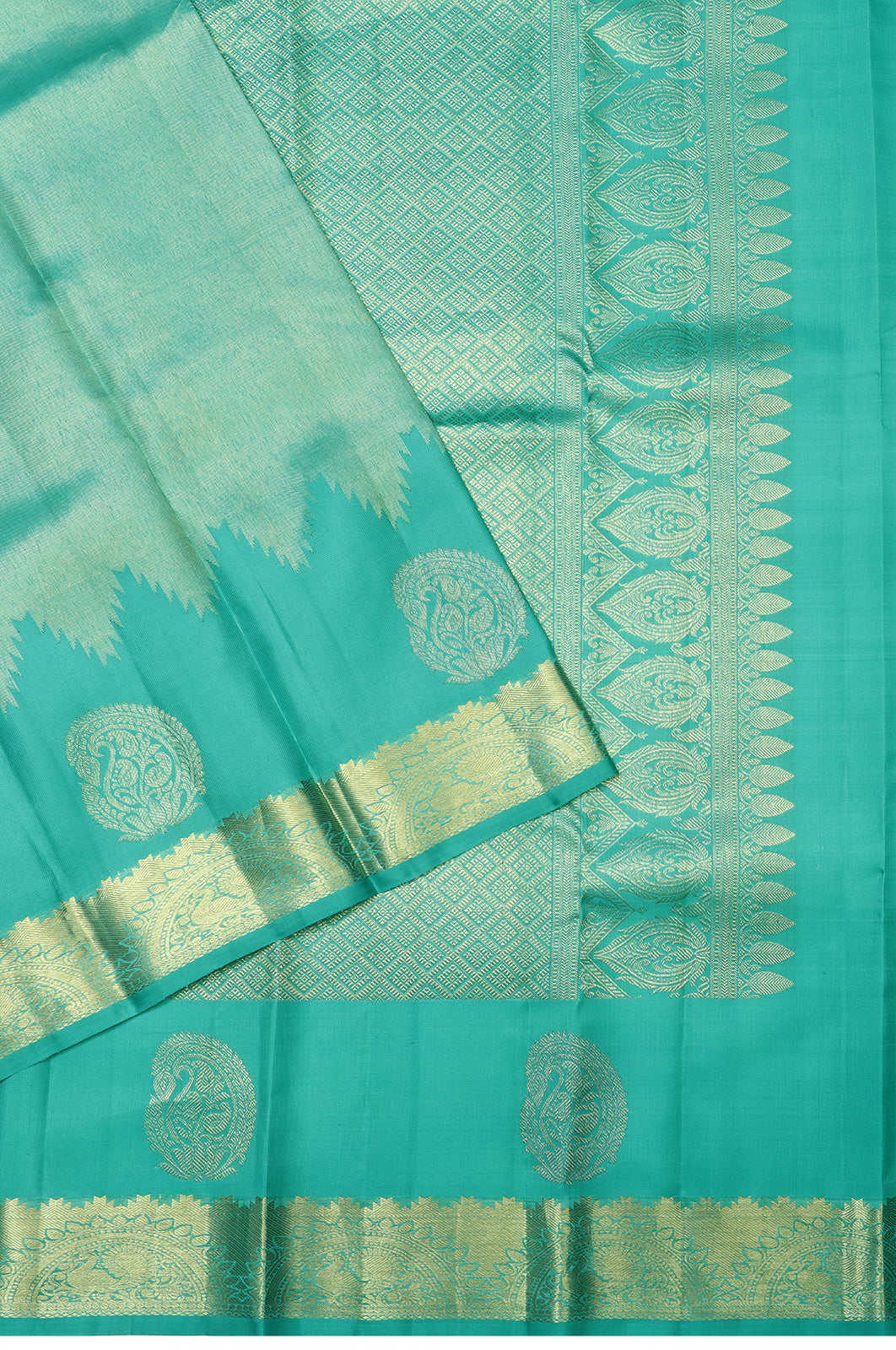 Taranga Kanchi Silk Tissue Sea Blue Saree
