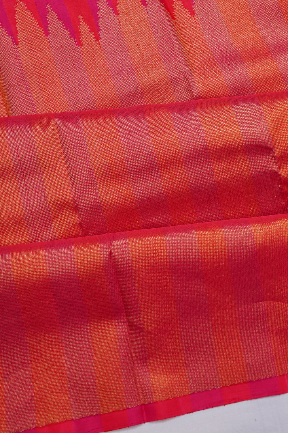 Taranga Kanchi Silk Plain Pink Saree