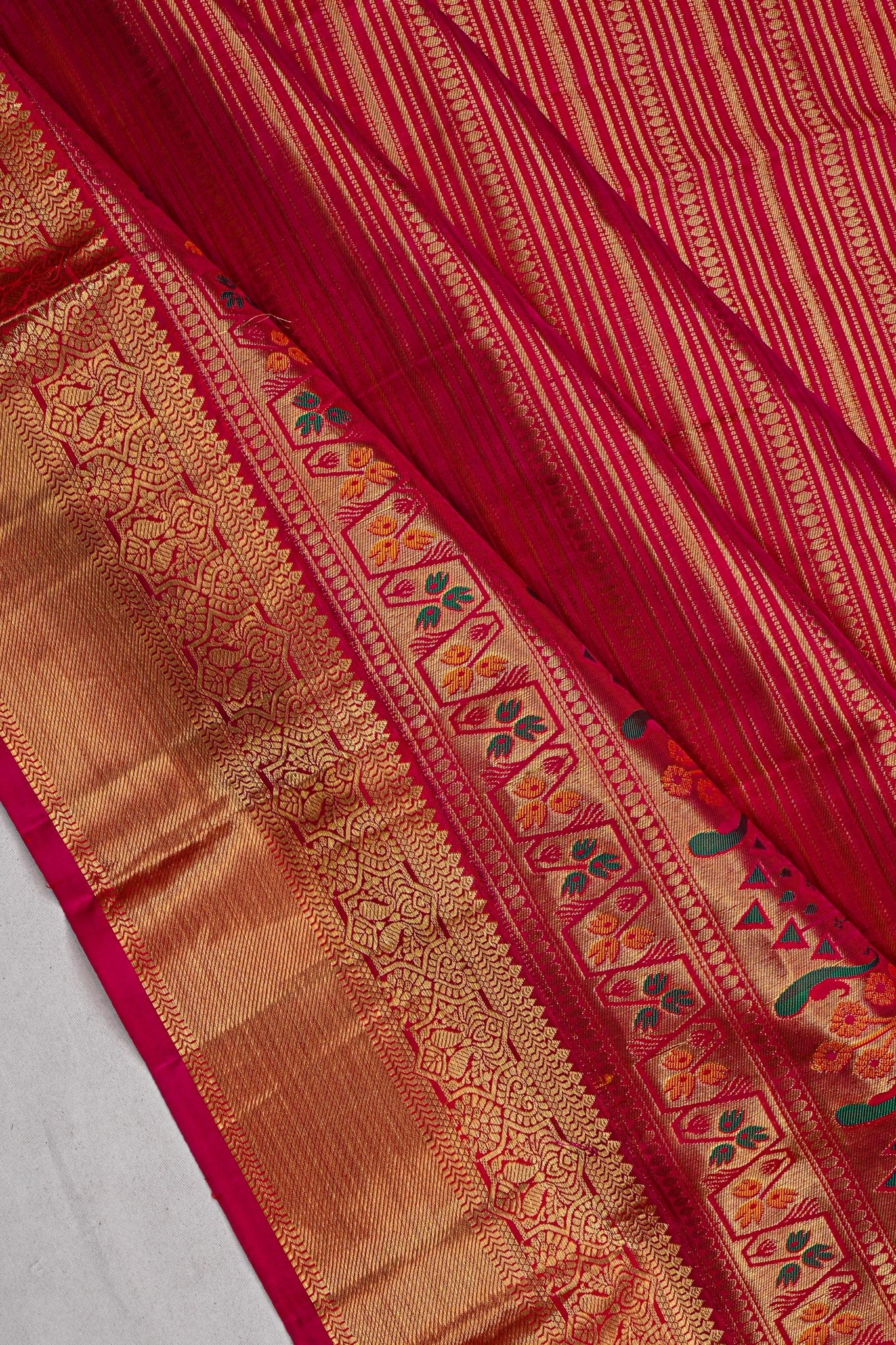 Kanchipuram Silk Brocade Pink Saree