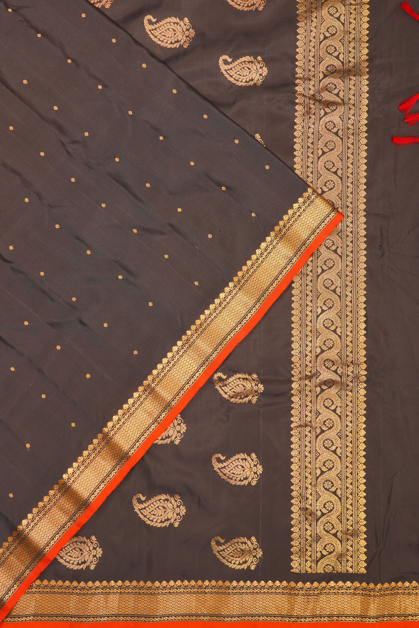 Kanchipuram Silk Butta Black Saree