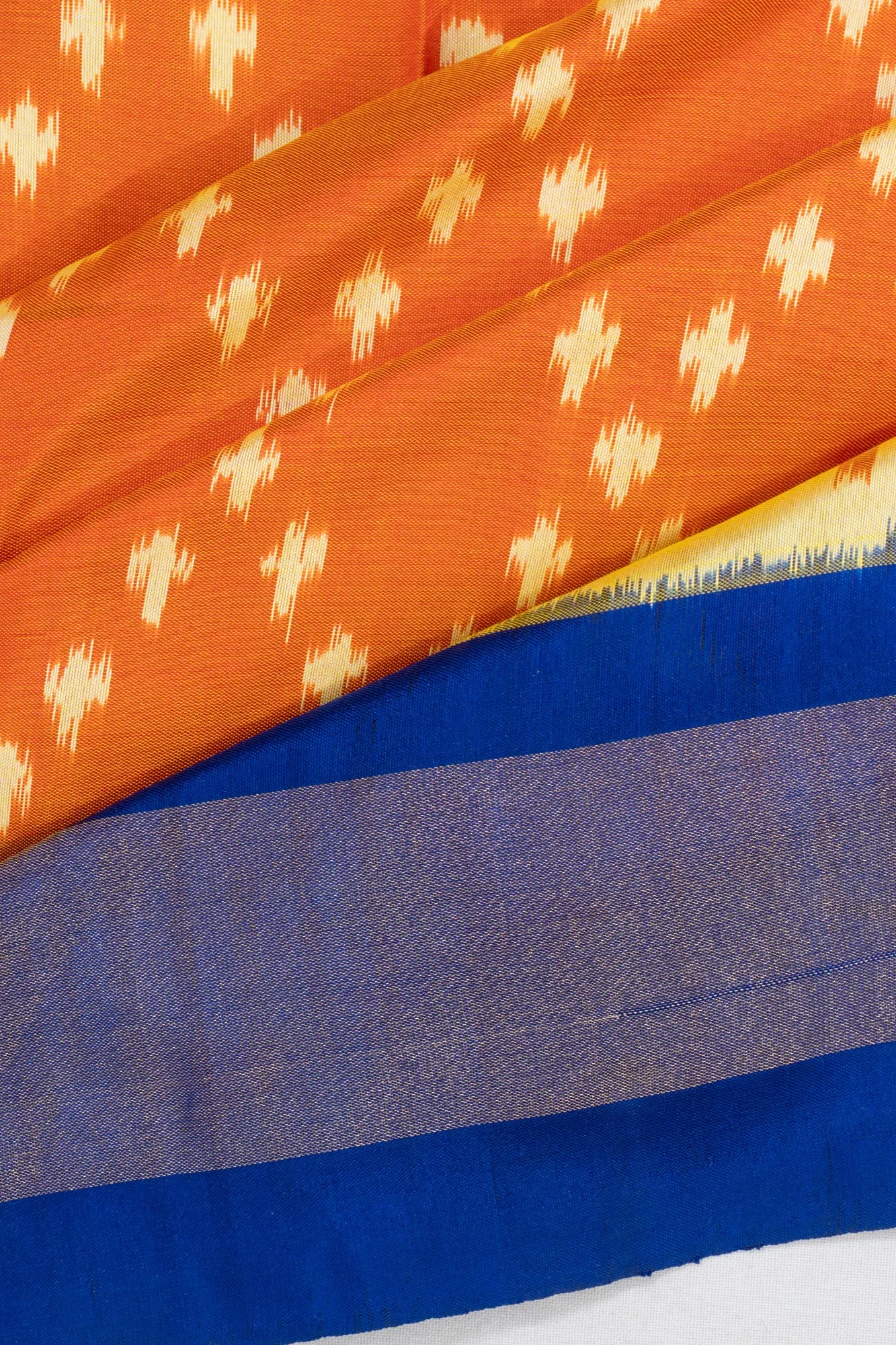 Pochampally Silk Ikat Mustard Yellow Saree